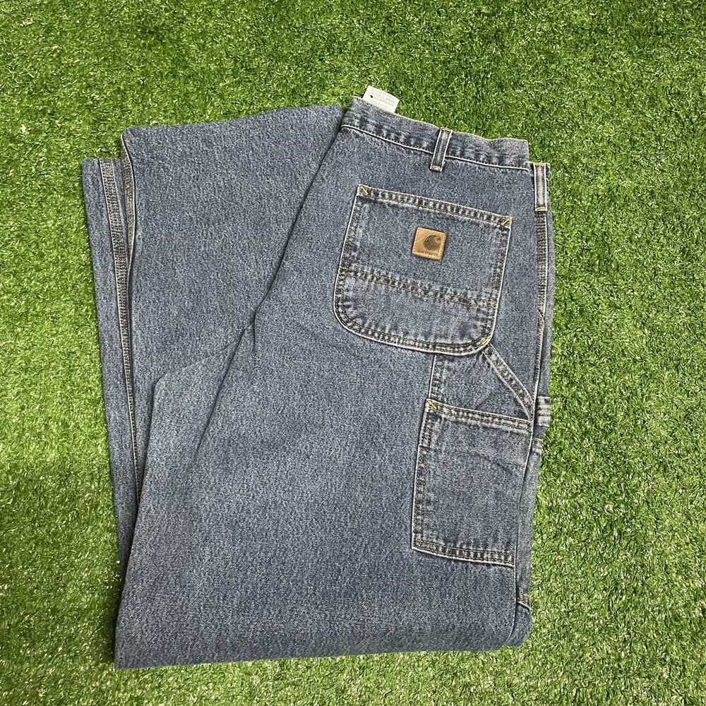 Carhartt B13 Carpenter Jeans Men’s 36x34 Medium Wash Workwear Denim